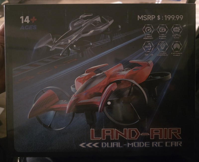 Dual-Mode RC Car Red TXL-13 Remote-Controlled Toy, Ages 14+, Land-Air