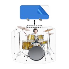 PENNZONI Drum Shield Deflector Panel w/ Chrome Connectors