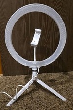 Vivitar 12  LED Ring Light w/ Tripod  Phone Holder   USB Powered   Tested