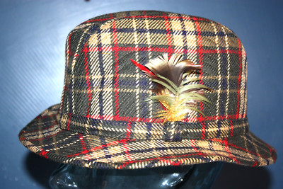 Vintage 1981 Daks London Original Check Regenhut Medium Revival Bucket Casual Mod