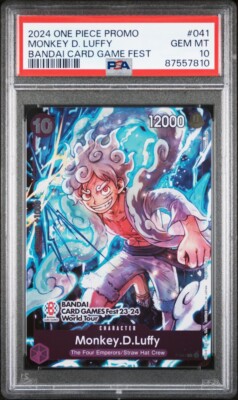 2024 one piece promo luffy bandai card game fest psa 10 | eBay UK