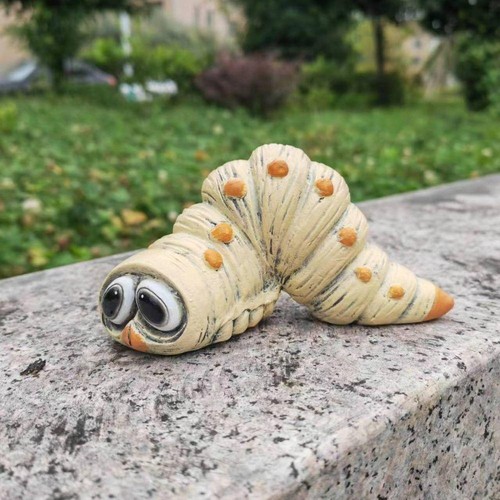 Figurine Caterpillar Resin Multicolor Small Carved Modern Free Stand Home Decor - Picture 11 of 13