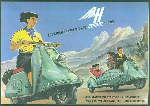 Heinkel Tourist 1953 Roller Motorroller Motorrad Prospekt Verkaufsprospekt RP