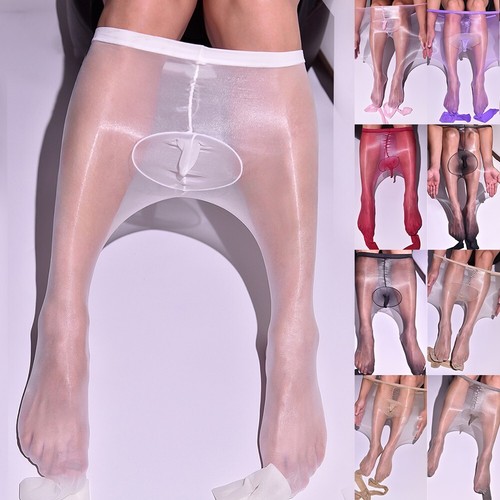 Para Hombres Sexy Aceite Transparente Brillante Pantimedias Medias Utral-Finas Medias Funda - Imagen 9 de 45