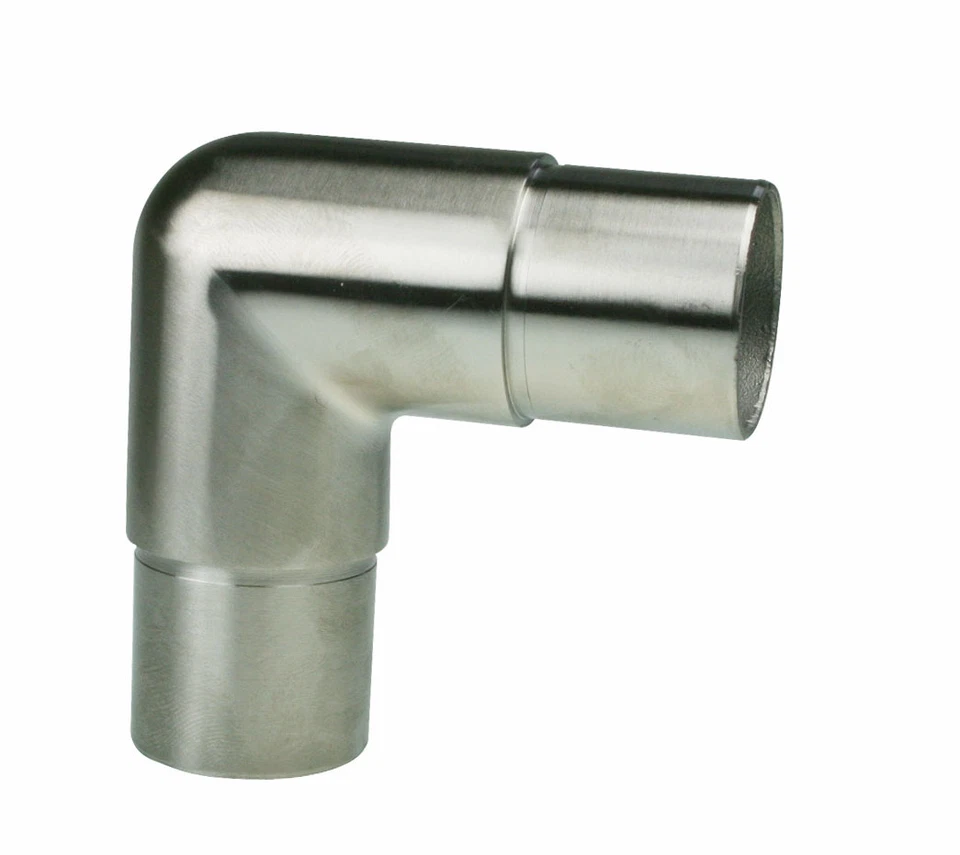 ARBO-INOX Gomito a innesto acciaio inox VA corrimano quadrato 42,4x2,0 mm tubo