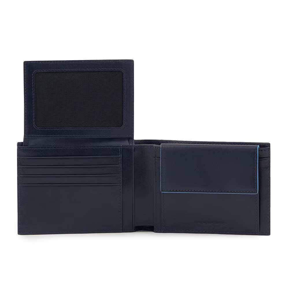 Moda Portafoglio PIQUADRO B2 Revamp Uomo Pelle Blu - PU1392B2VR-BLU