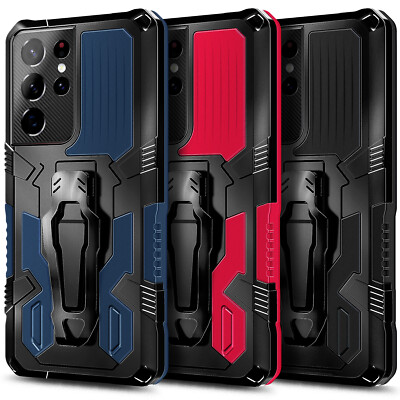 Case For Samsung Galaxy S21/S21+/S21 Ultra 5G, Shockproof Belt Clip Stand Cover