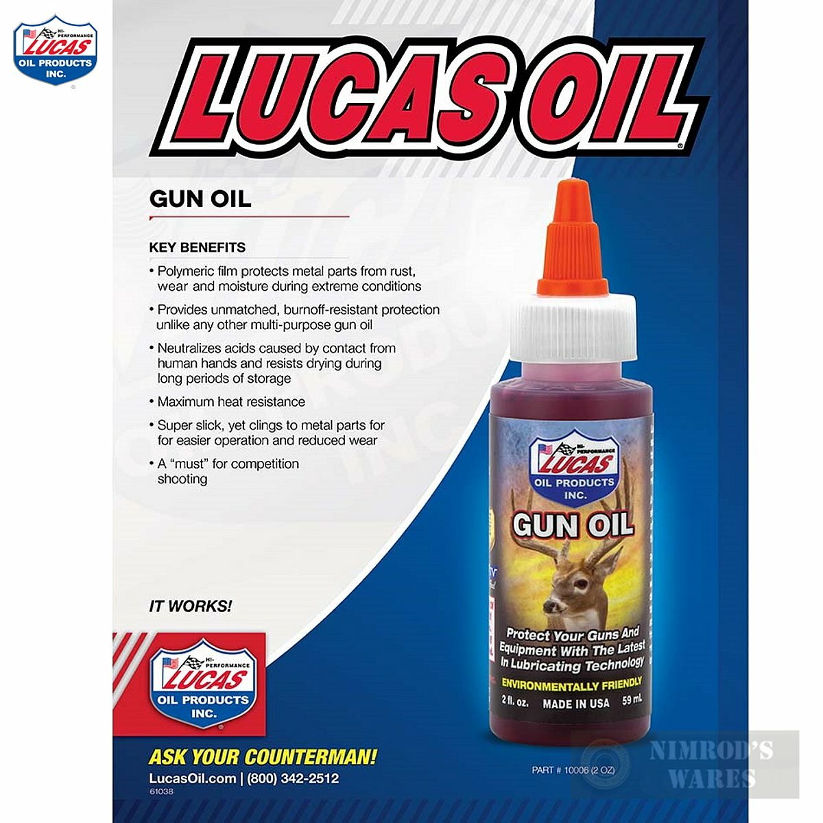 Lucas 10006 Original Gun Oil - 2oz for sale online