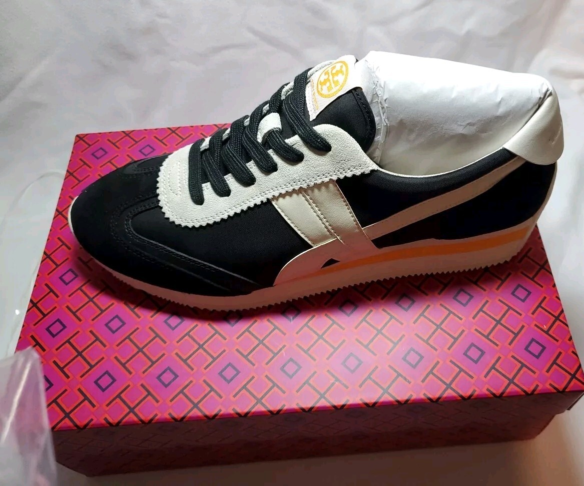 Tory Burch Hank Sneakers Sizes 5.5, And 7.5 Perfect Black/New