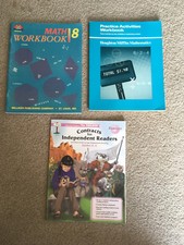 Middle School MATH Lot workbooks math READING NEW lot of 3 GRADES 4  6-8