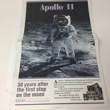 vintage Apollo 11 News 30th years after 1st step on the moon 1999