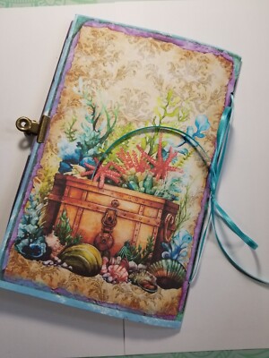 Junk Journal Booklet ''MERMAID 2'', Ocean, Sea, Marine, + Ephemera 5.5''x8.5''  40pg