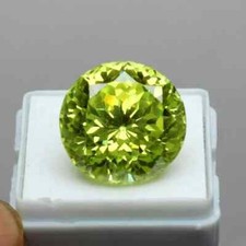 Huge Cambodian Green Color Zircon Round Cut 26 Ct Natural Loose Gemstone