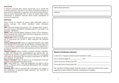 Kia Italienisches Serviceheft 2010 - 2015 - Bild 4 von 7