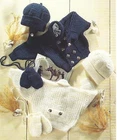 Baby Knitting Pattern DK Jacket Hat Mitts 16-22"  Girls Boys Double Knitting 233