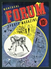 1-4-1944 NHL HOCKEY PROGRAM MONTREAL CANADIENS STANLEY CUP CHAMPION 1.5X4 CUTOUT