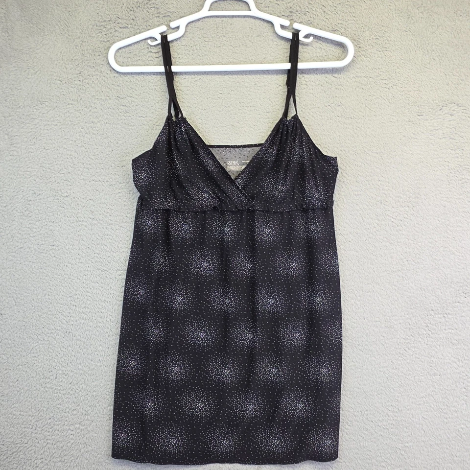 Camisón Gilligan and OMalley para mujer M estampado de puntos negros Babydoll ropa de dormir acogedor Foto 2 de 4