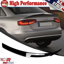 Rear Truck Spoiler Wing For 2013-2016 Audi A4 B8.5 Sedan M4 Style Glossy Black