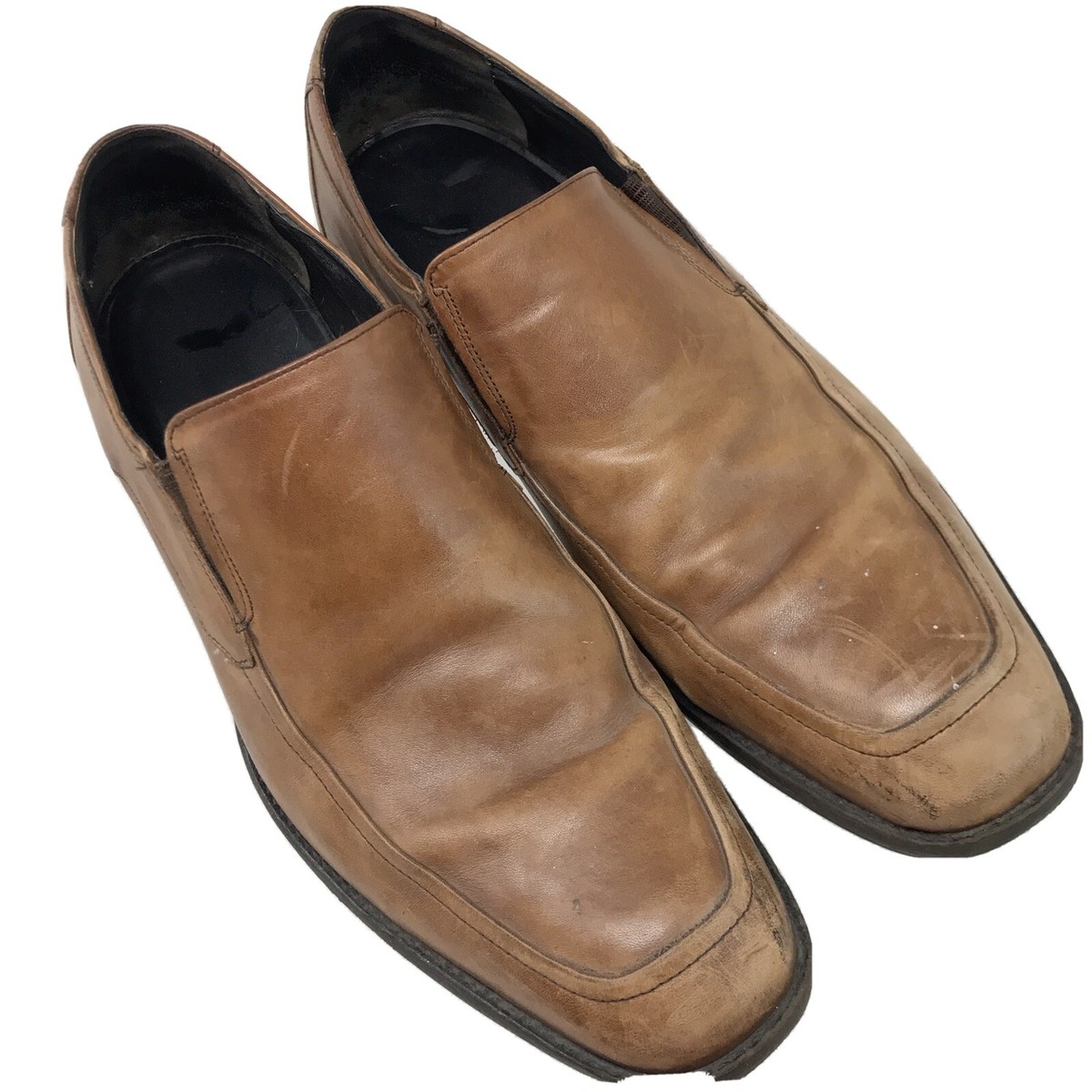 Johnston & Murphy Loafer Slip On Dress Shoe Brown Leather  display picture 1