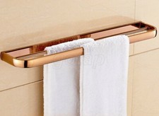 Rose Gold Copper Double Towel Bar Wall Mount Bathroom Accessories Towel Rack