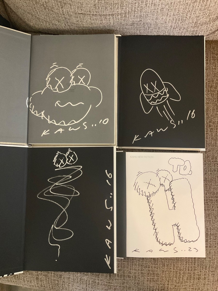 Kaws drawing signed on book 4 of them | eBay