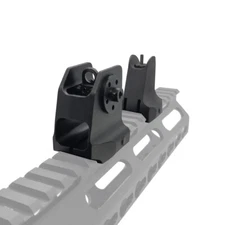 Rail Mount Sights Aluminum Front & Rear Set Fully Adjustable Dual Peep Rear SG2