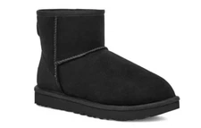 Women UGG Classic Mini II Suede Ankle Boot 1016222 Color Black 100%Authentic