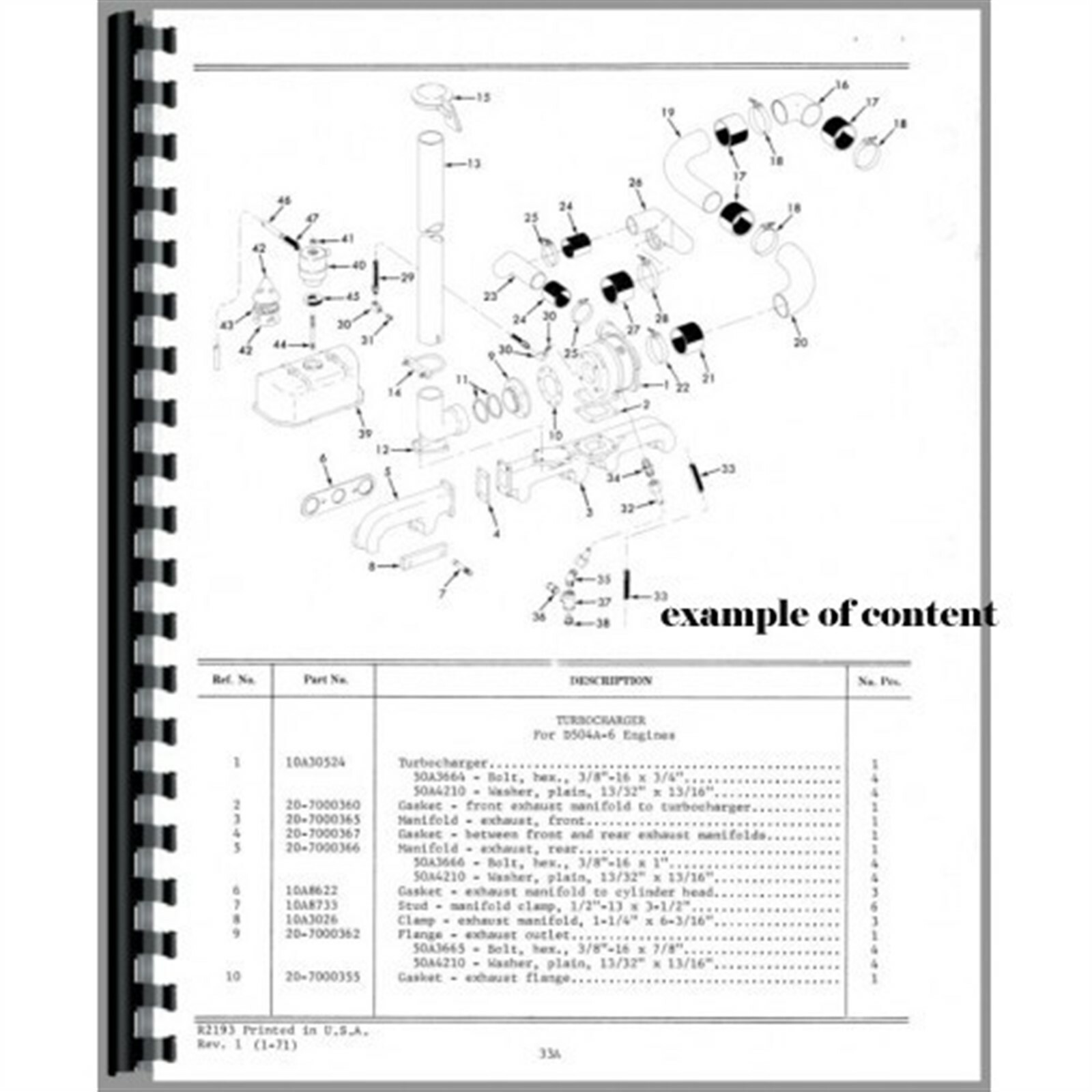 Caterpillar D398 Engine Parts Manual Catalog 66B1 75b1 up eBay
