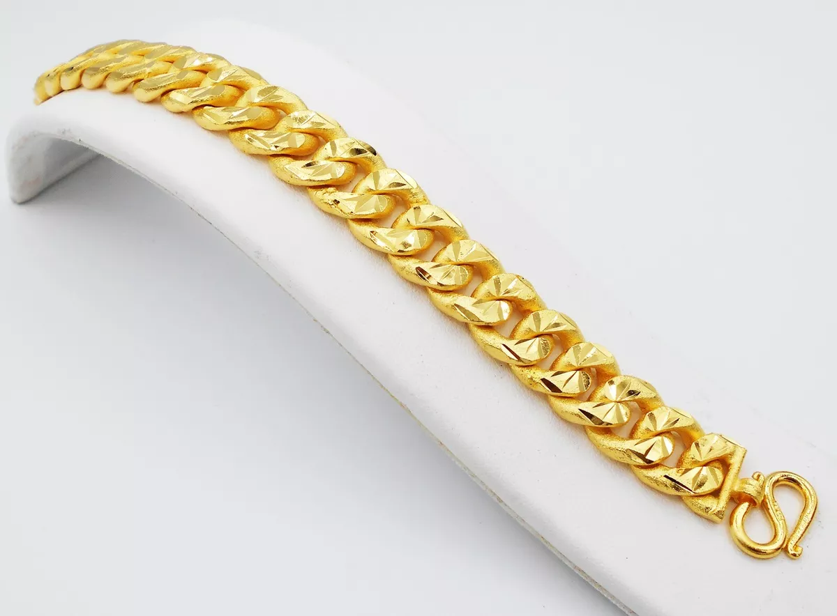 Amazon.com: LIFETIME JEWELRY 11mm Miami Curb Cuban Link Chain Bracelet 24k  Real Gold Plated (Gold, 8 inches): Clothing, Shoes & Jewelry