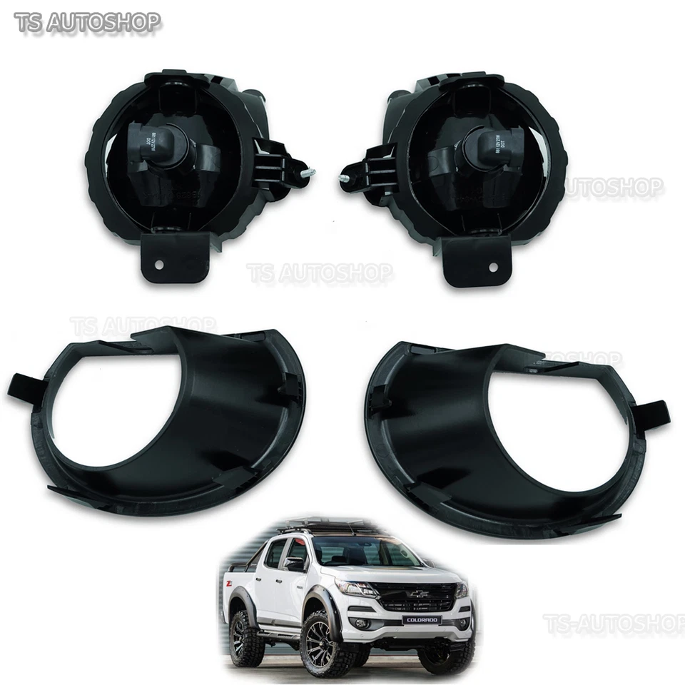 Set Black Fog Lamp Spot Light Fit Chevrolet Colorado Duramax Lt Ltz Truck 2017 - image 3 of 4