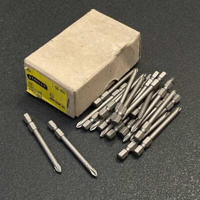 24 Stanley 1-68-994 PH1 Kreuzschlitz 1 1/4 Zoll extra langer Sechskant-Einsatz Schraubendreher Bits