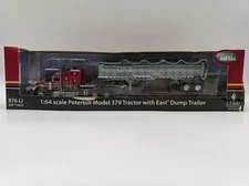 1/64 DCP JJ Keller Peterbilt 379 Tractor East Dump Trailer Lot #118