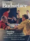 Budweiser Beer Bowling Night Theme New Metal Sign: 9x12" Free Shipping