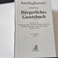 Grüneberg BGB-Kommentar - 81.Auflage - 2022 ...