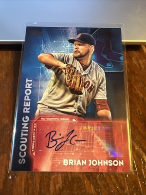 Brian Johnson 2016 Topps Scouting Report Auto Rookie RC #SRA-BJ Red Sox NM-MT