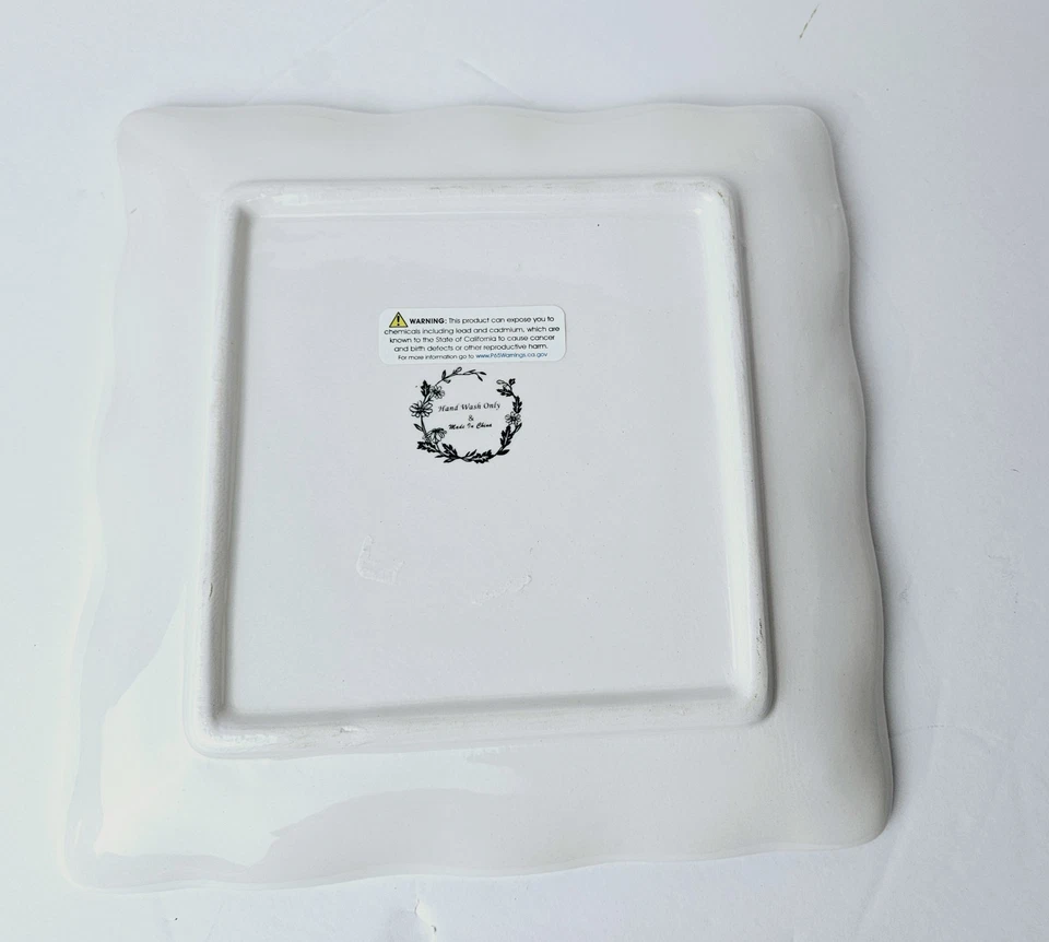 Maxcera Primavera Pascua Conejo Cena Ensalada Platos Floral Artículos para el Hogar Juego de 1 pieza Foto 2 de 3