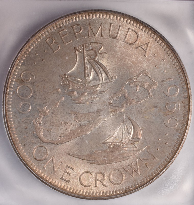 1959 Bermuda Crown - ICG MS67 