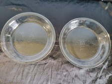 (2) Vintage PYREX 208 Pie Plate Pan Dish Clea...