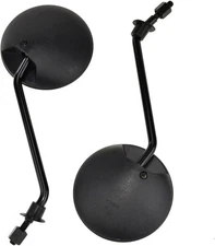 HIAORS 8mm Motorcycle GY6 Scooter Rearview Mirrors for 50cc Moped Tomos Black 