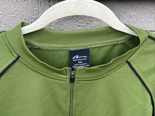 Vintage Nashbar Mens 2XL Short Sleeve Half-Zip Cycling Jersey - Green - Picture 2 of 9
