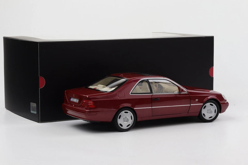 1:18 Norev Mercedes-Benz CL 600 Coupé C140 V12 Almandinrot Metálico Dealer - Imagen 4 de 4