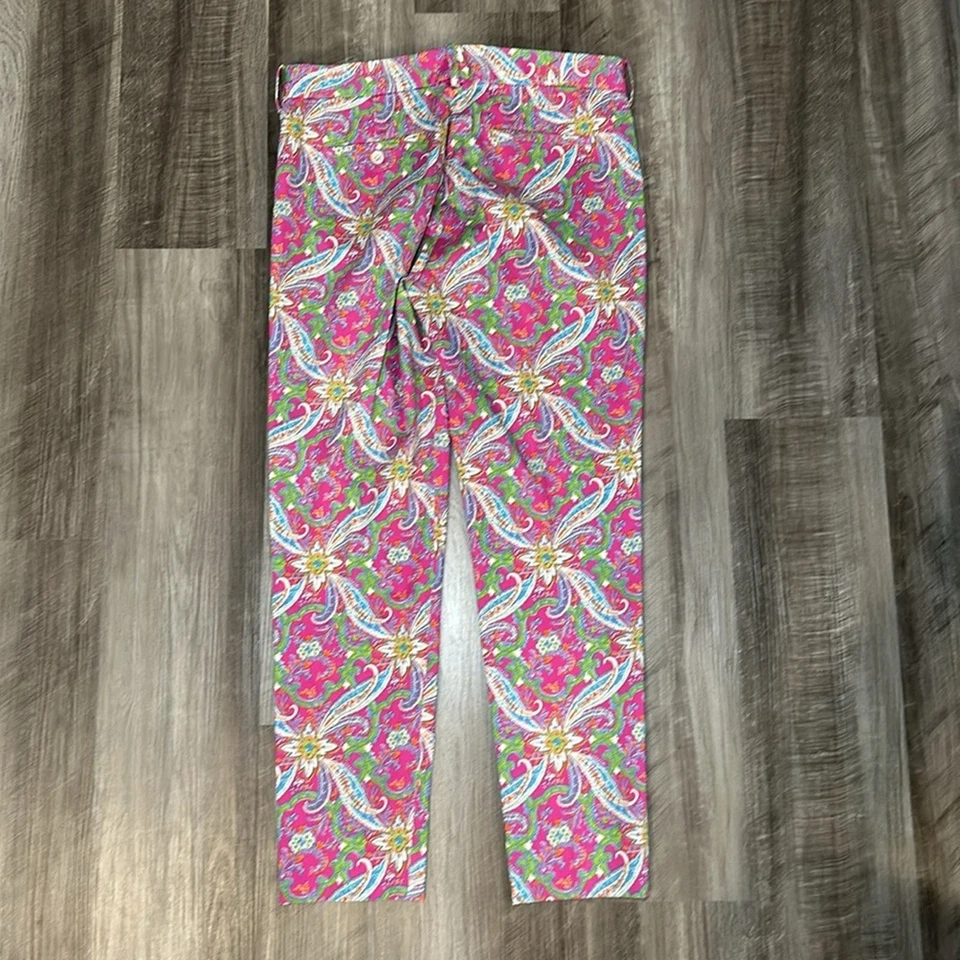 Ralph Lauren Blue Label Floral Paisley Casual Cotton Pants - 10 - Image 2 of 4