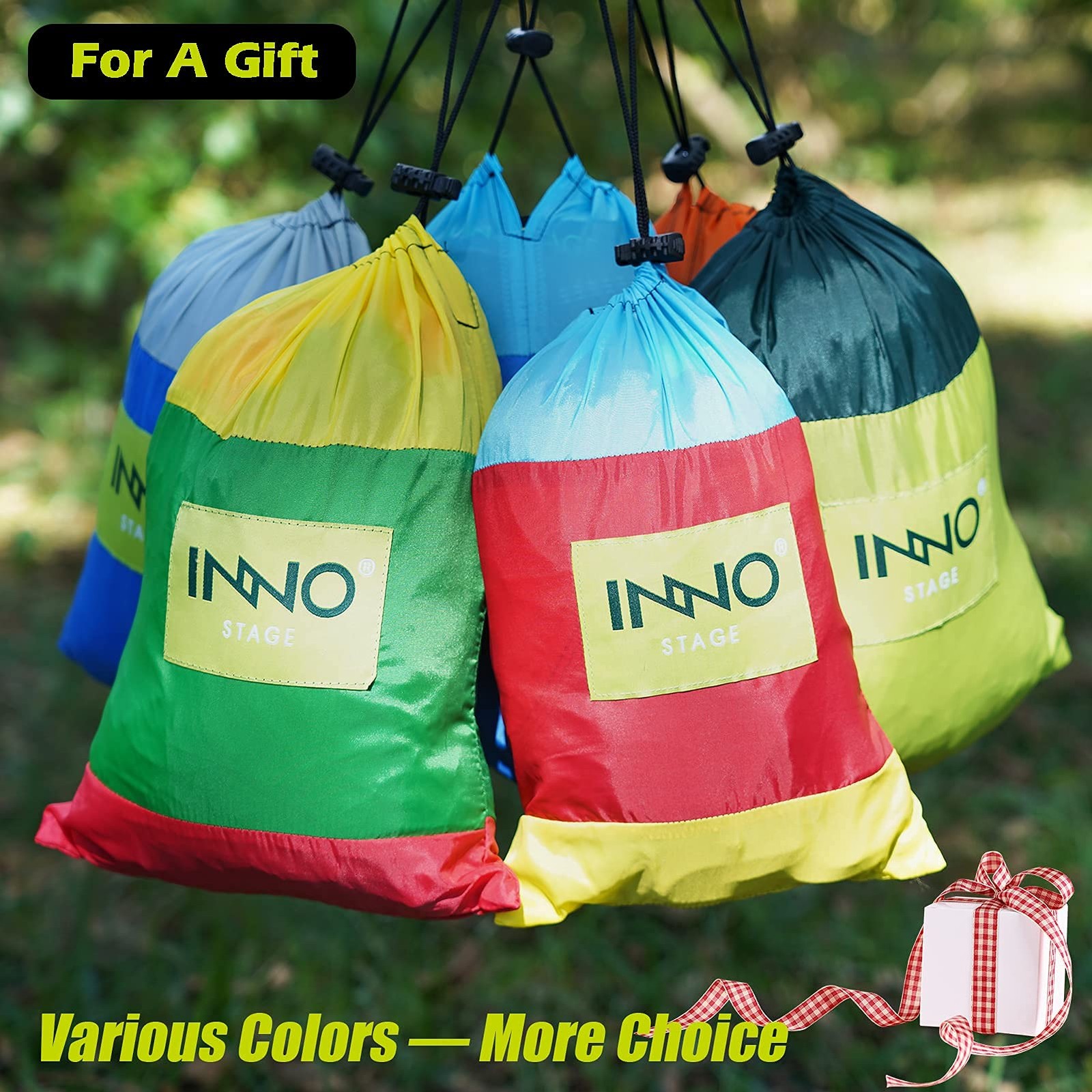INNO Stage Camping Hammock - Portable Hammocks Double with 2 Tree Straps, Lig...