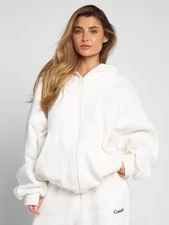 COMFRT CLOUD ZIPPED HOODIE SIZE XL COLOR ALPINE WHITE OVERSIZED FIT NEW UNISEX