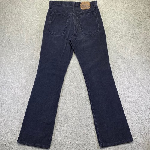 VINTAGE JCPenney Plain Pockets Corduroy Pants 30x32 Navy Bootcut Western 70s, $24.2 - Photo 7