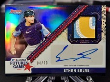 ETHAN SALAS 2024 Bowman's Best MLB All-Star Futures Auto Relic Patch Black #/10