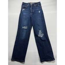 Levi's Women's Ribcage Straight Ankle Button Fly Denim Jeans - 24x27 24x26.5 