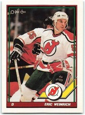 1991-92 O-Pee-Chee #92 Eric Weinrich New Jersey Devils