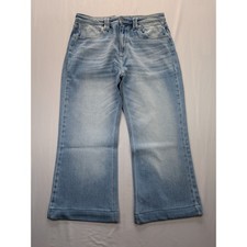 KanCan High Rise Flare Jeans Light Wash Blue Wide Leg Stretch KC9289L Size 13/30