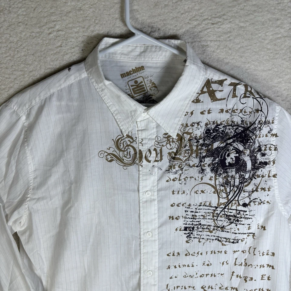 Camisa Machine Y2K Para Hombres 2XL XXL Abotonada Jesse Pinkman Emo Grunge MMA Foto 3 de 4